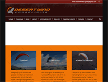 Tablet Screenshot of desertwindparagliding.com